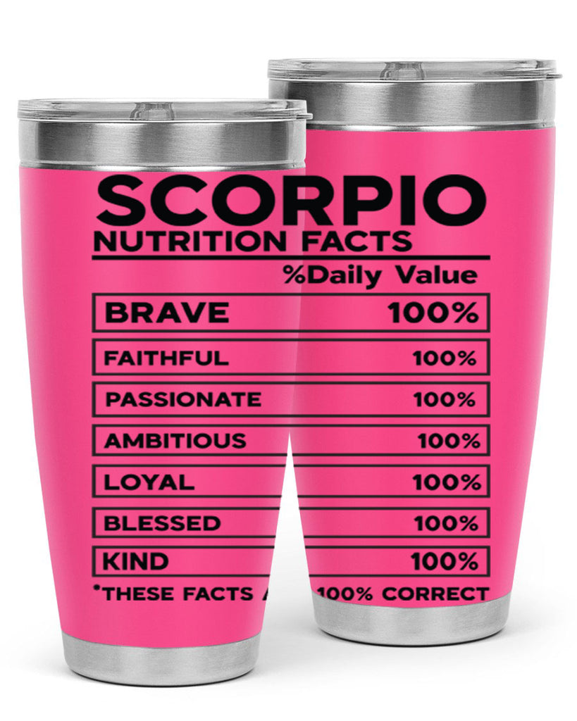 scorpio Nutrition Facts 434#- zodiac- Tumbler
