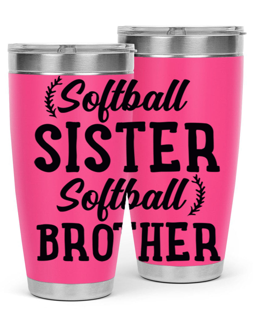 softball sister softball brother 2273#- softball- Tumbler