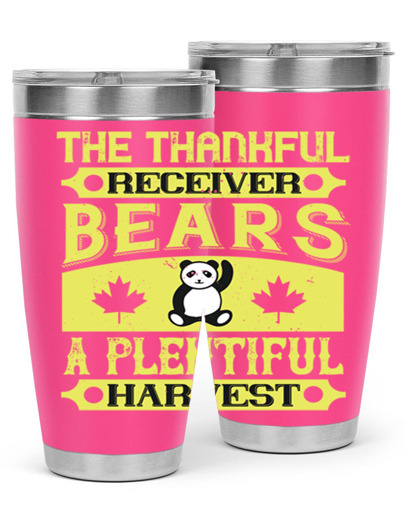 the thankful receiver bears a plentiful harvest 2#- thanksgiving- Tumbler