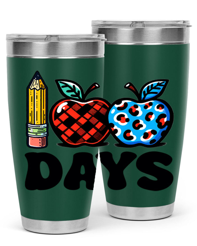 100th day of school Apple 38#- 100 days of school- Tumbler
