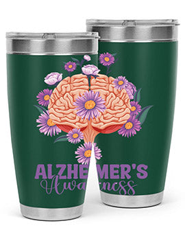 AlzheimerS Awareness Brain 12#- alzheimers- Tumbler