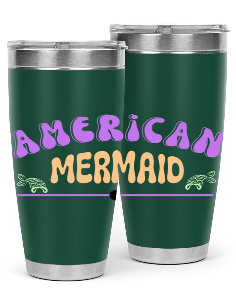 American Mermaid 16#- mermaid- Tumbler