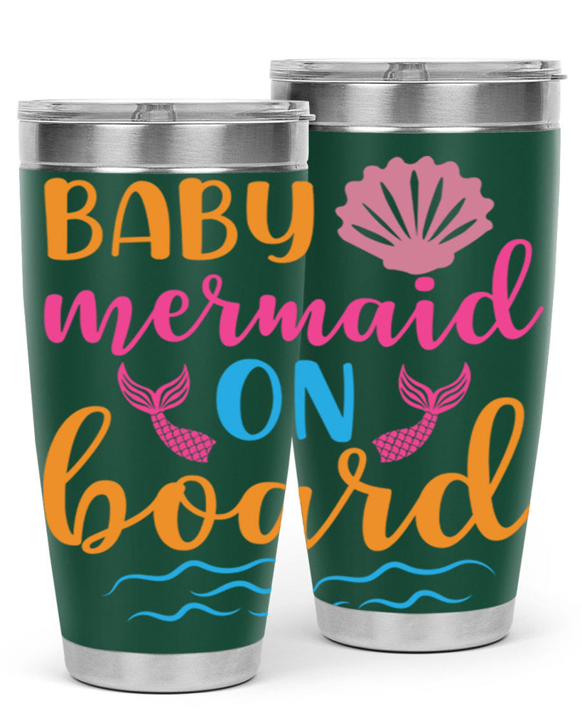 Baby Mermaid On Board 39#- mermaid- Tumbler