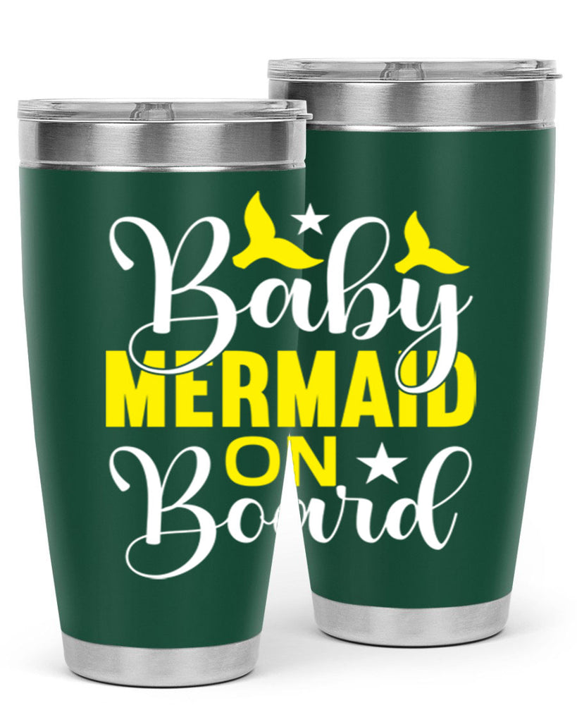 Baby Mermaid on Board 21#- mermaid- Tumbler