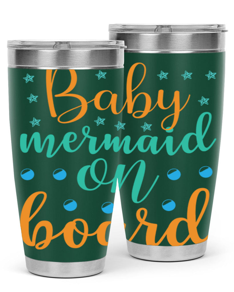 Baby Mermaid on Board 40#- mermaid- Tumbler