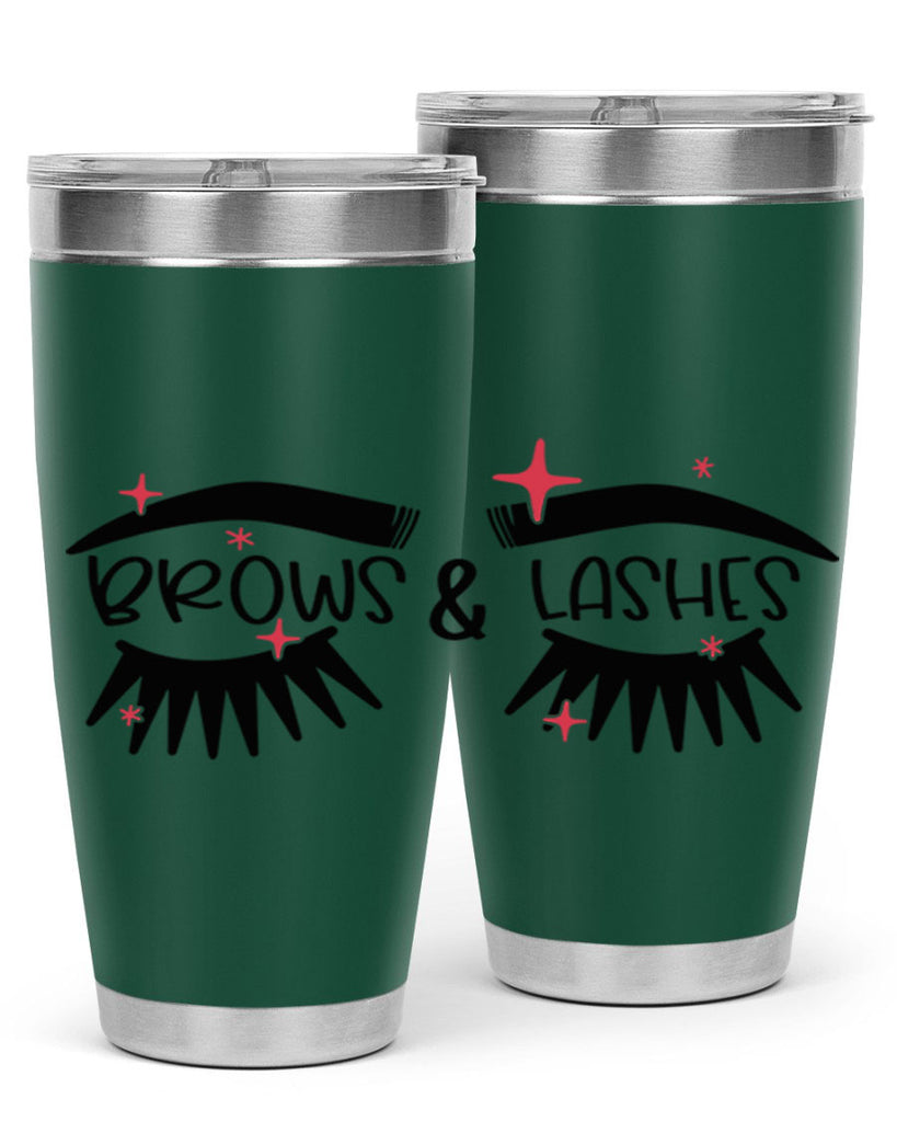 Brows Lashes Style 123#- make up- Tumbler