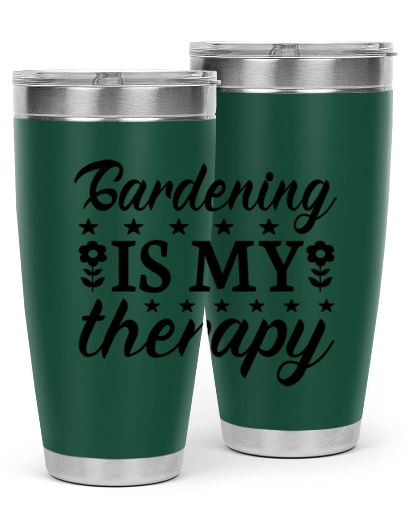 Gardening is my therapy  146#- spring- Tumbler