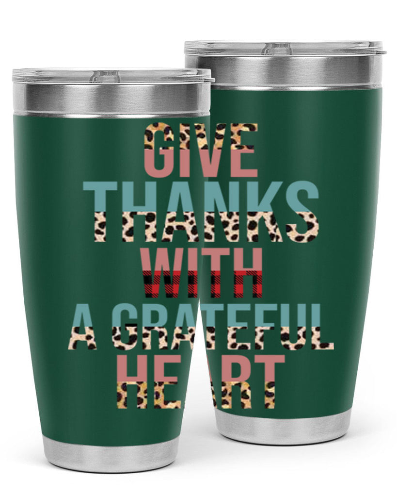 Give thanks with a grateful heart 195#- fall- Tumbler