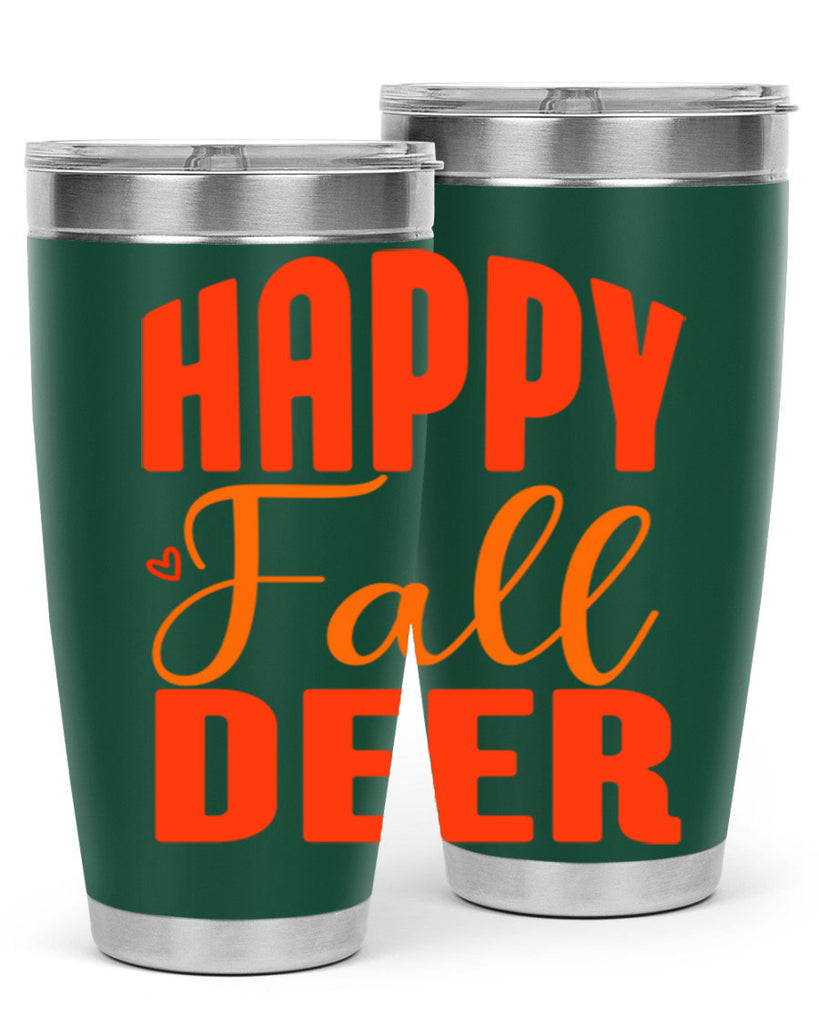 Happy Fall Deer Design 218#- fall- Tumbler