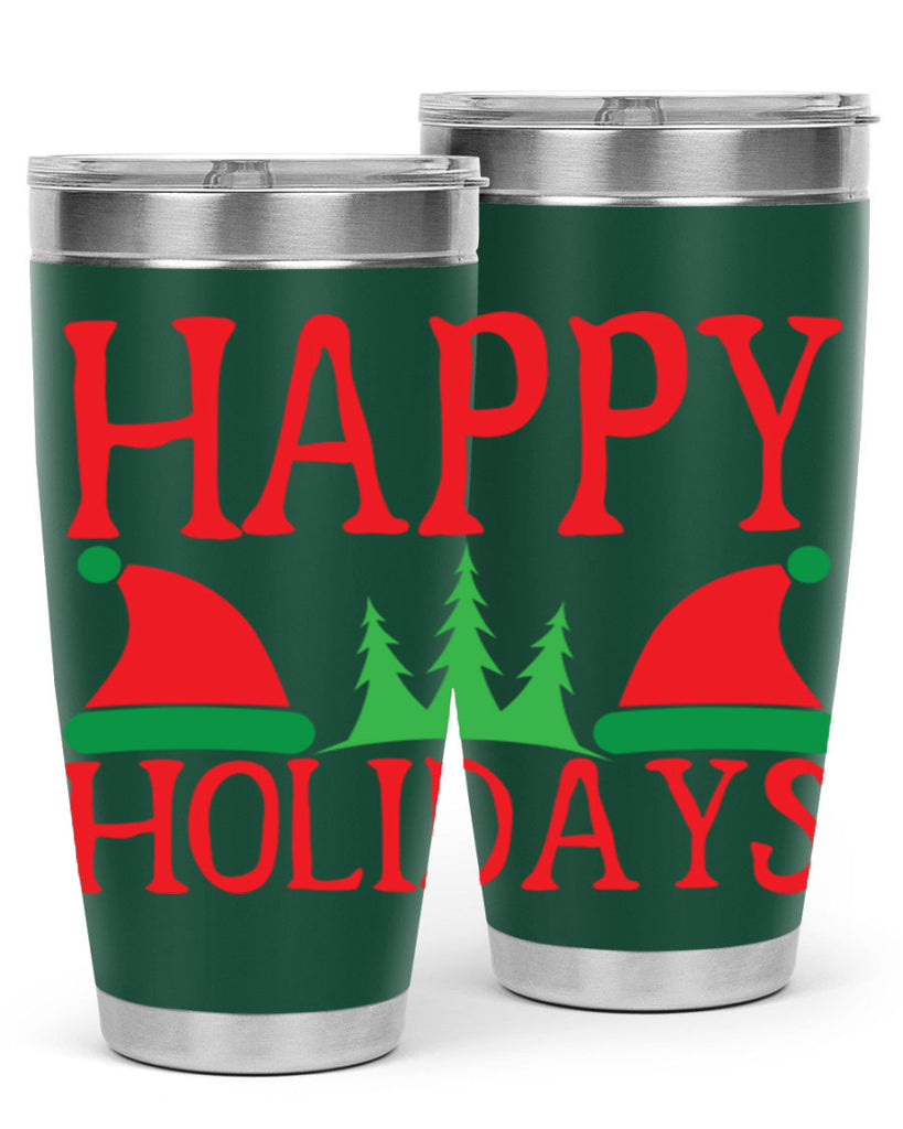 Happy Holidays 136#- winter- Tumbler