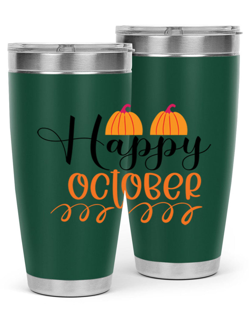 Happy October 238#- fall- Tumbler