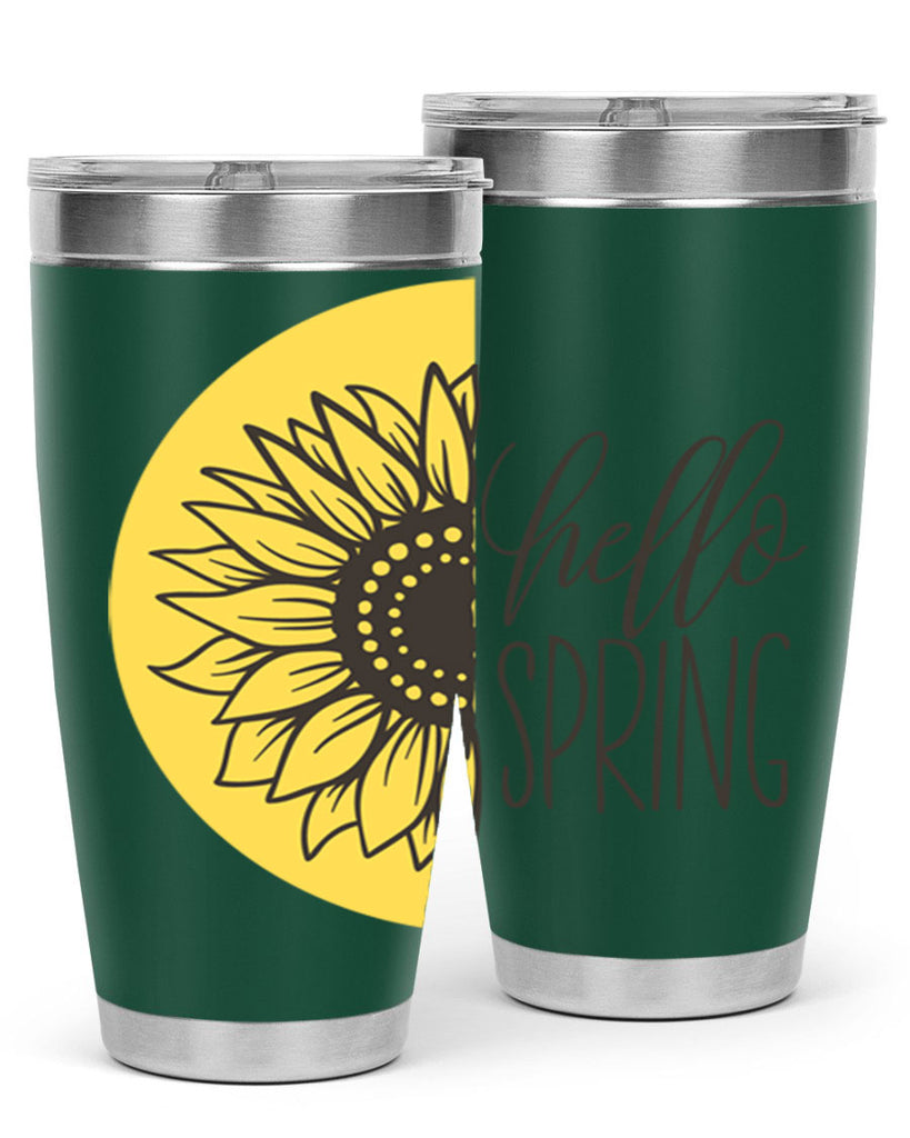 Hello spring half sunflower199#- spring- Tumbler