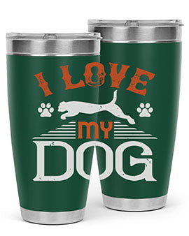 I Love My Dog Style 189#- dog- Tumbler