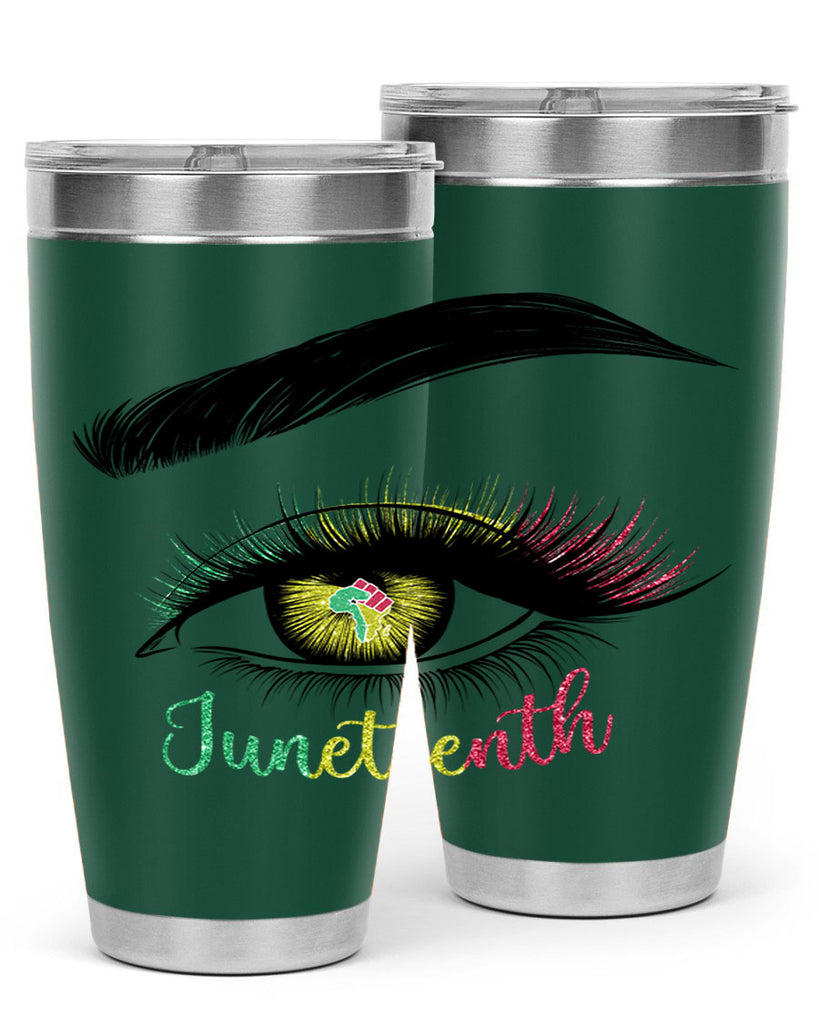 Juneteenth 1865 GirlS Eye 3#- Juneteenth- tumbler