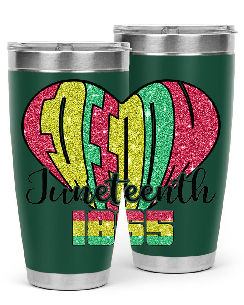 Juneteenth Since 1865 Heart 20#- Juneteenth- tumbler