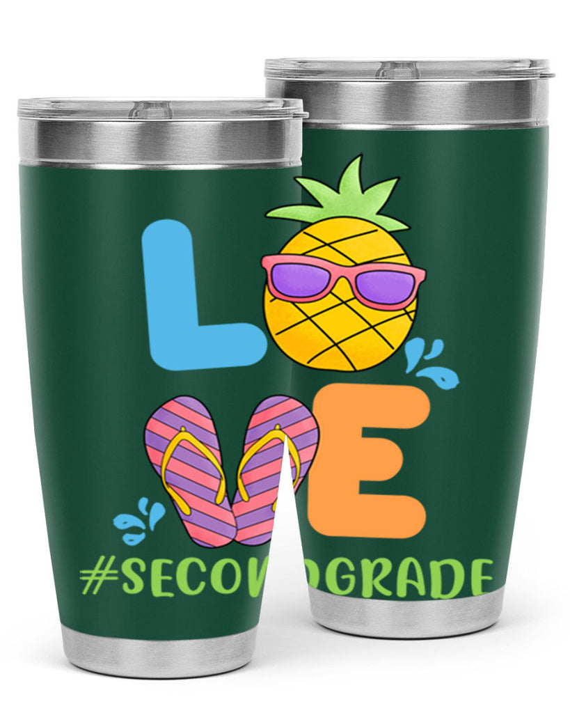 LOVE 2nd Grade Summer Pineapple 17#- second grade- Tumbler