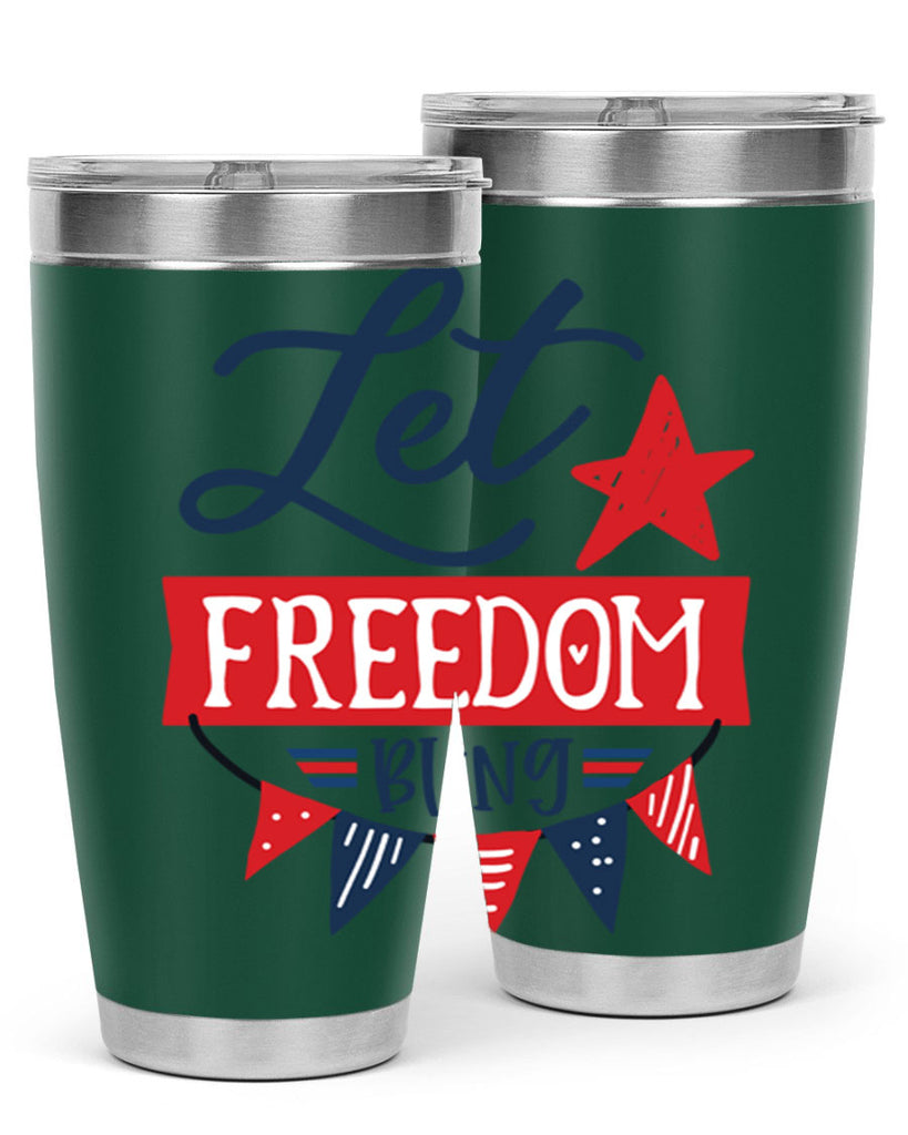 Let freedom bling Style 78#- Fourt Of July- Tumbler