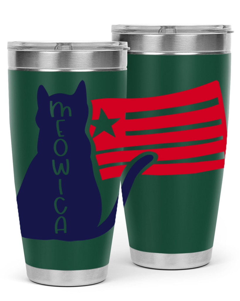 Meowica Style 166#- Fourt Of July- Tumbler