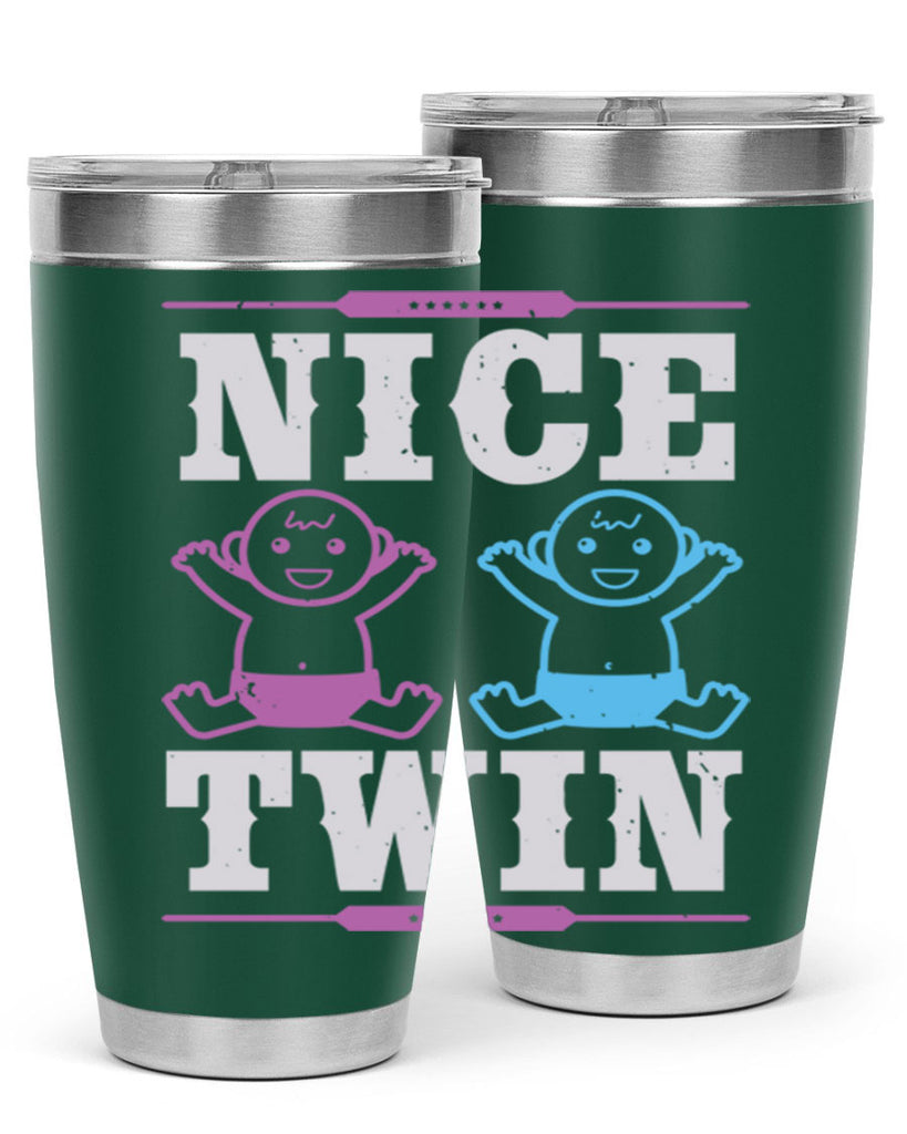 Nice Twin Style 26#- baby shower- tumbler