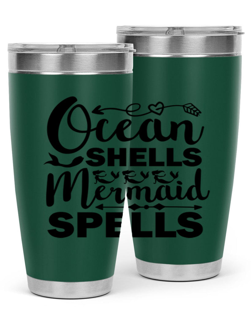 Ocean Shells Mermaid Spells 521#- mermaid- Tumbler