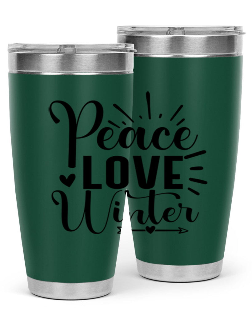 Peace Love Winter 331#- winter- Tumbler