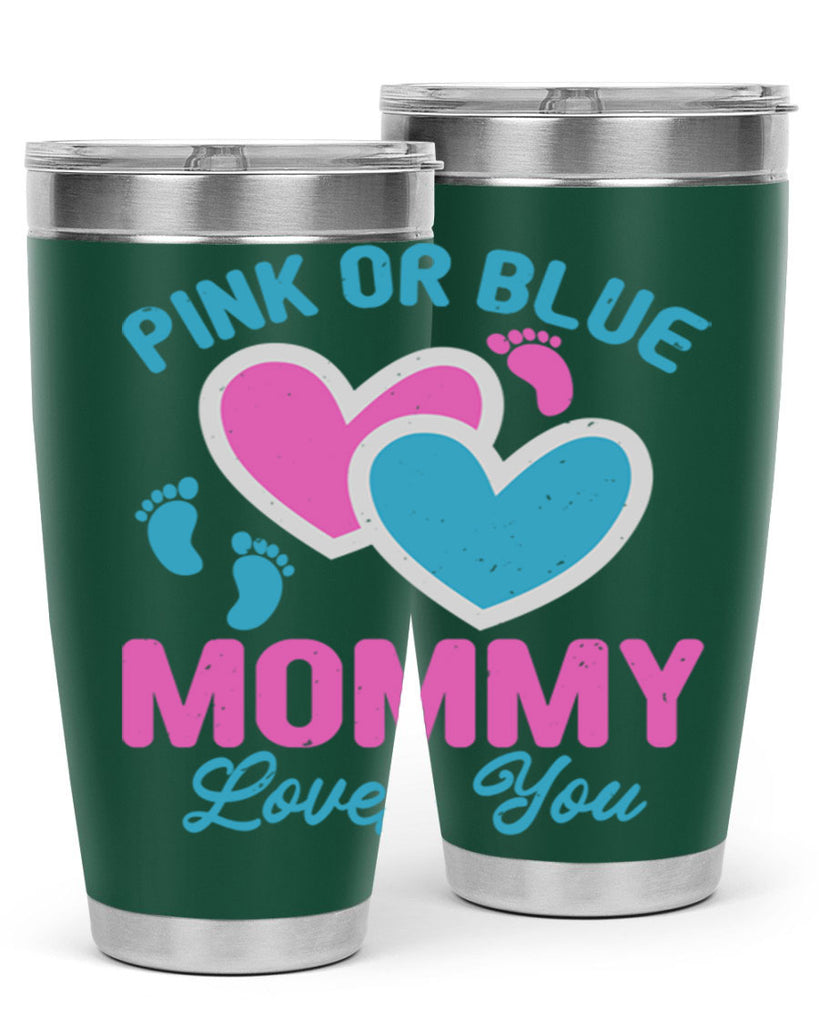 Pink or blue mommy loves you Style 180#- baby- tumbler