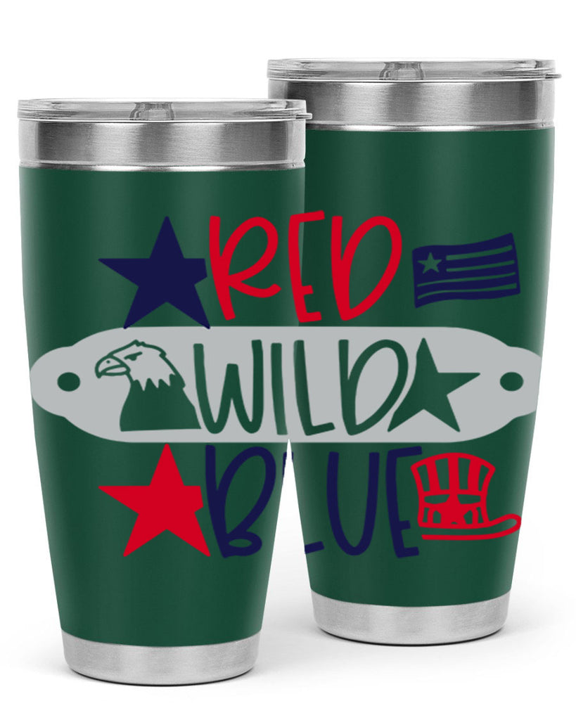 Red Wild Blue Style 171#- Fourt Of July- Tumbler