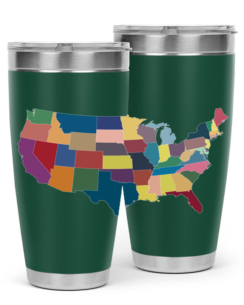 Separate Color Map Style 73#- Fourt Of July- Tumbler