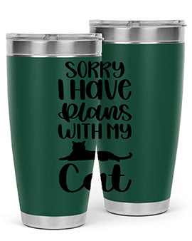 Sorry I Have Plans Style 105#- cat- Tumbler