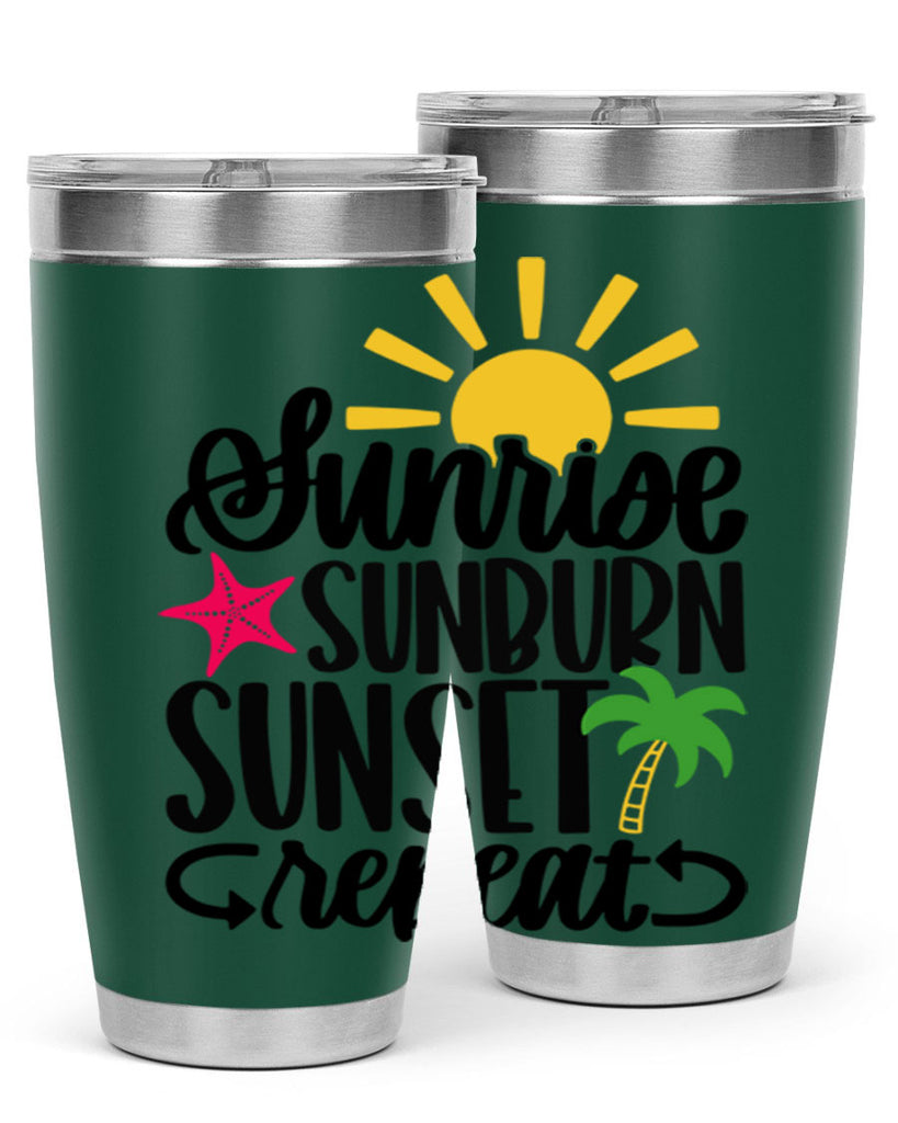Sunrise Sunburn Sunset Repeat Style 16#- summer- Tumbler