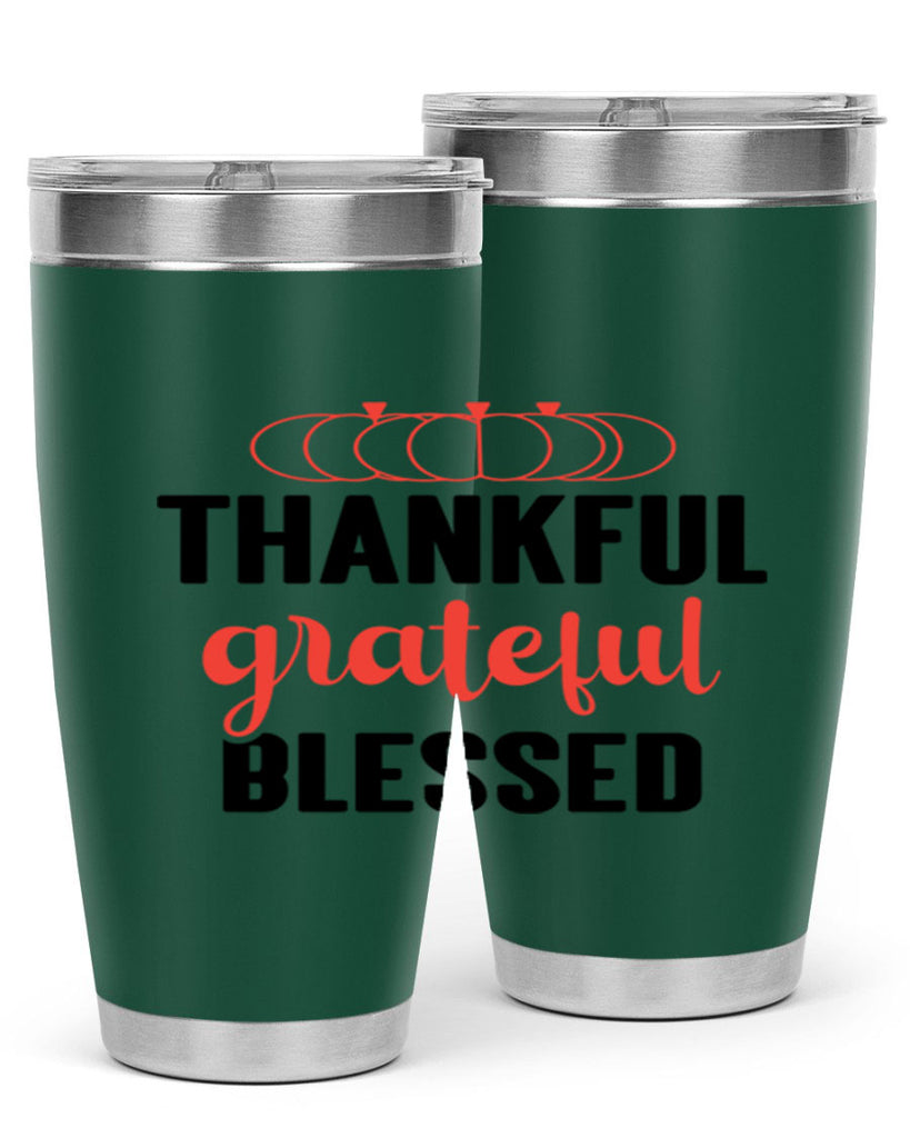 Thankful grateful blessed 603#- fall- Tumbler