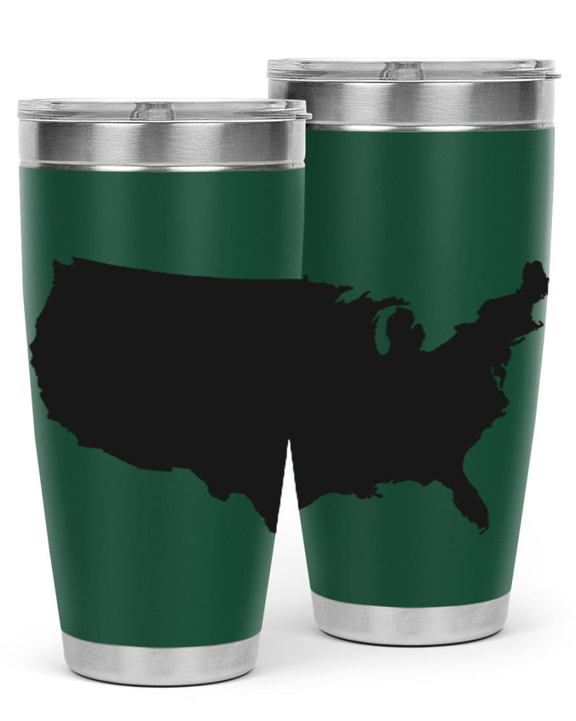USA Solid Map Style 76#- Fourt Of July- Tumbler