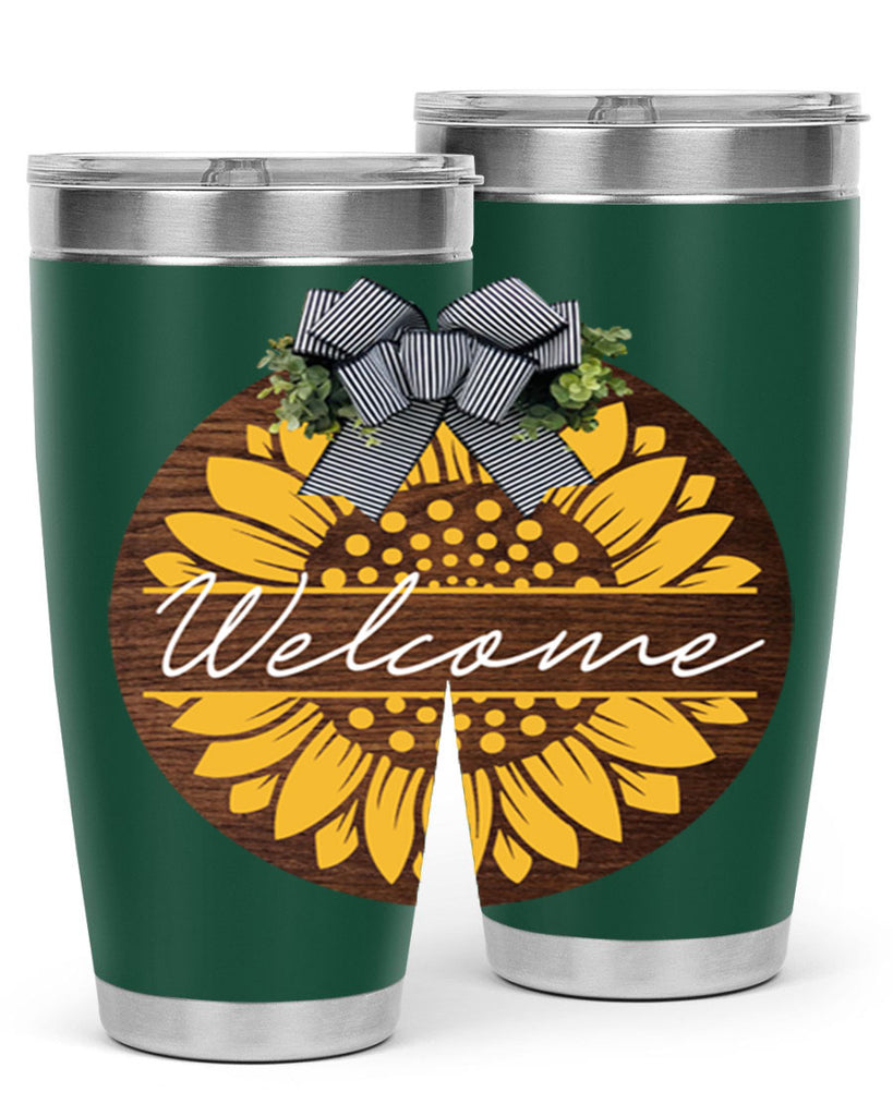 Welcome Sunflower Mockup584#- spring- Tumbler