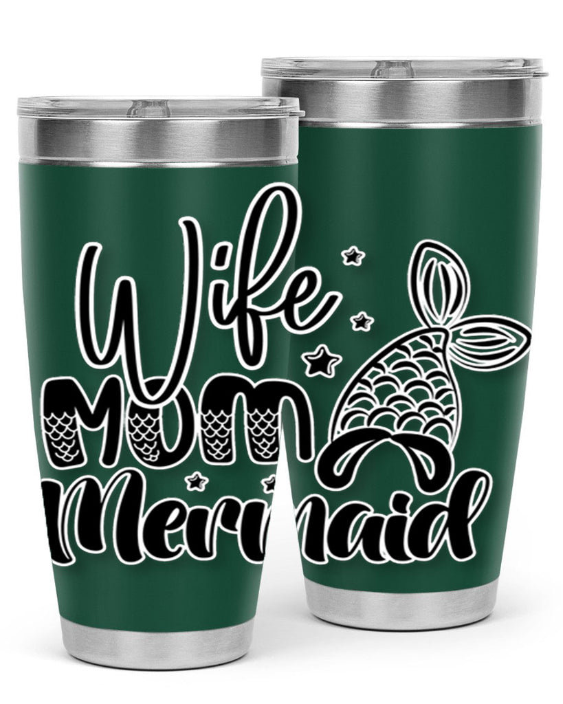 Wife Mom Mermaid 675#- mermaid- Tumbler