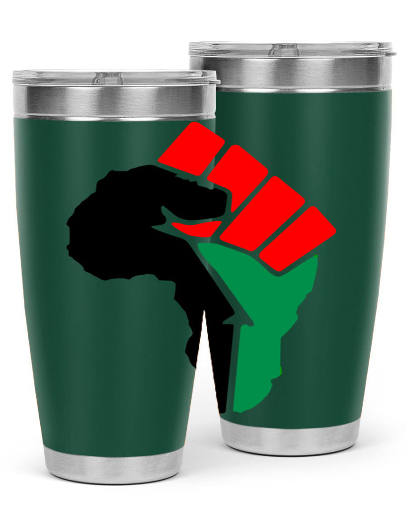 african power fist 274#- black words phrases- Cotton Tank