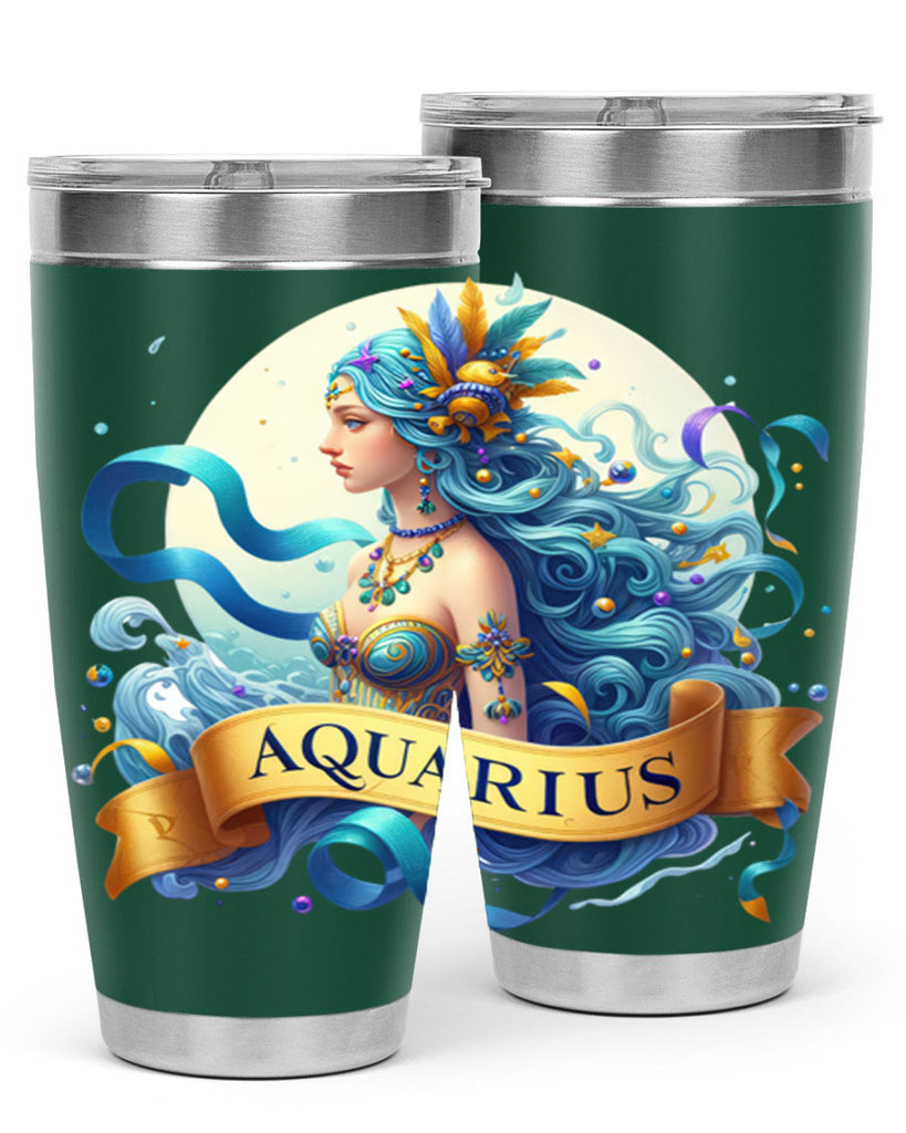 aquarius 84#- zodiac- Tumbler
