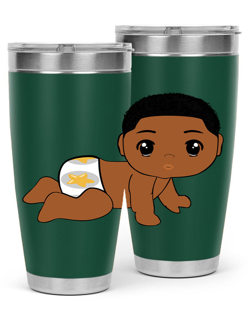 black baby boy 3#- black men - boys- tumbler