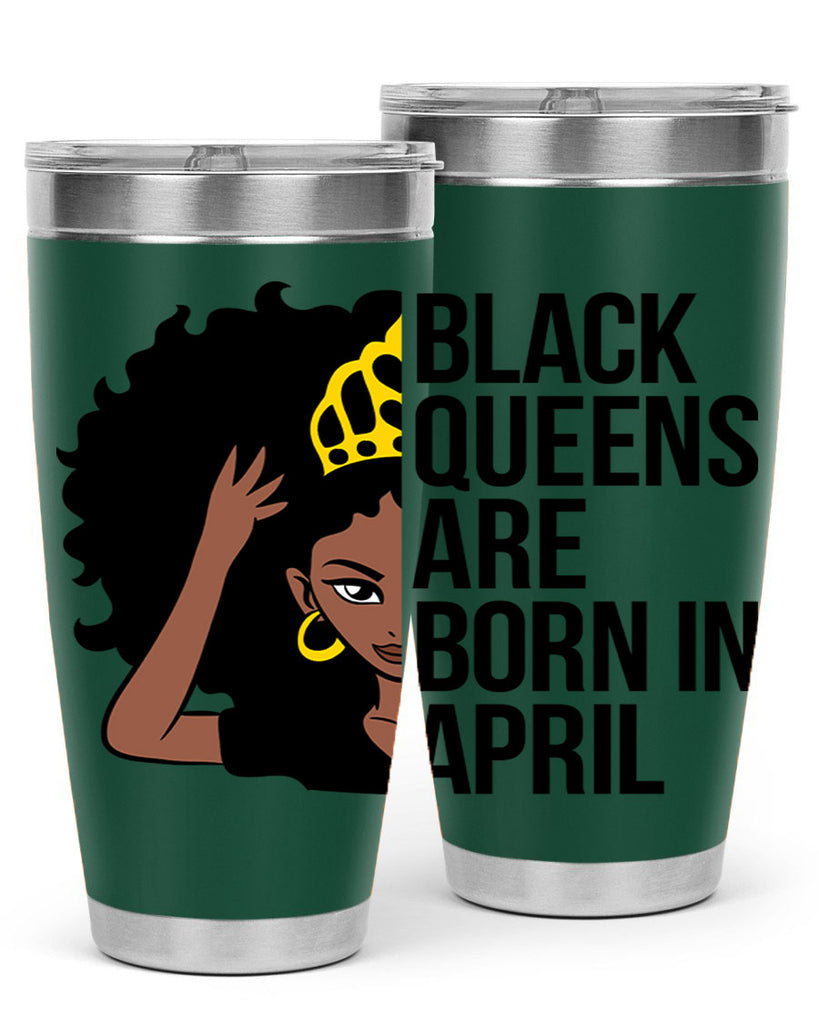 black queens are born in april 218#- black words phrases- Cotton Tank