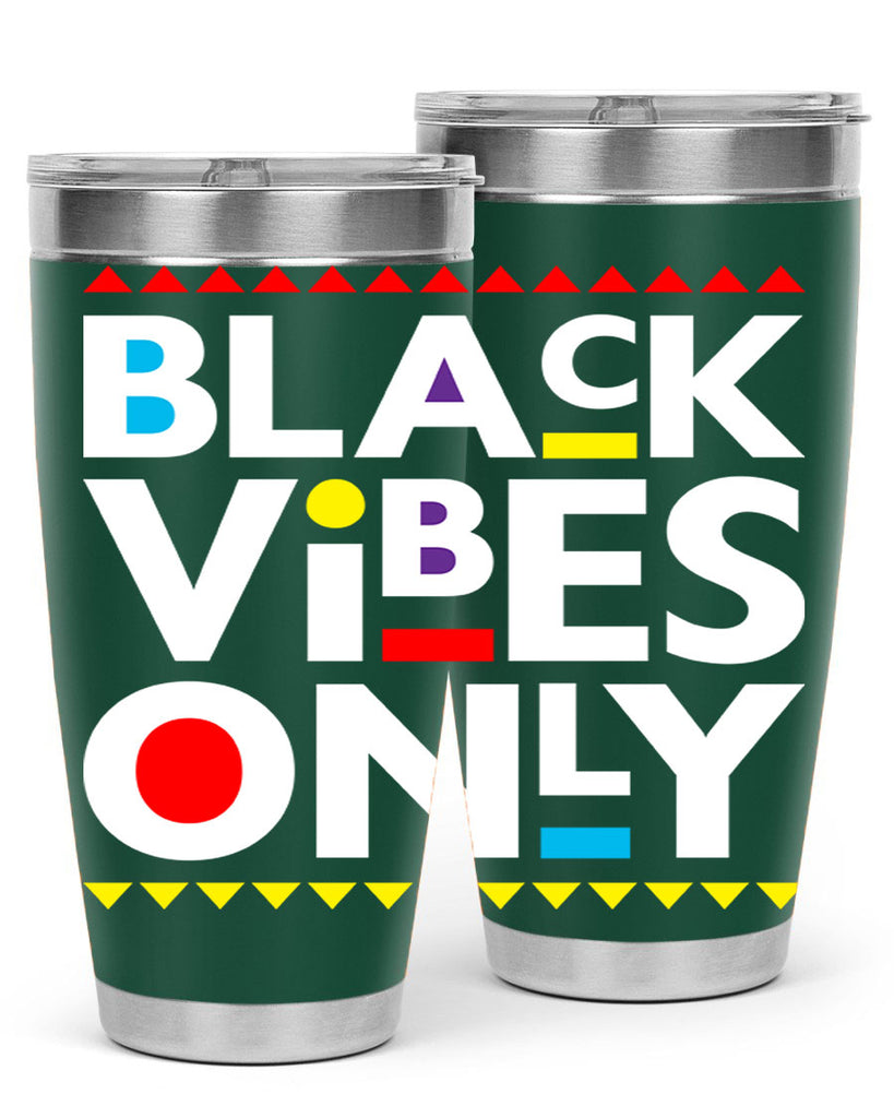 black vibes only 217#- black words phrases- Cotton Tank