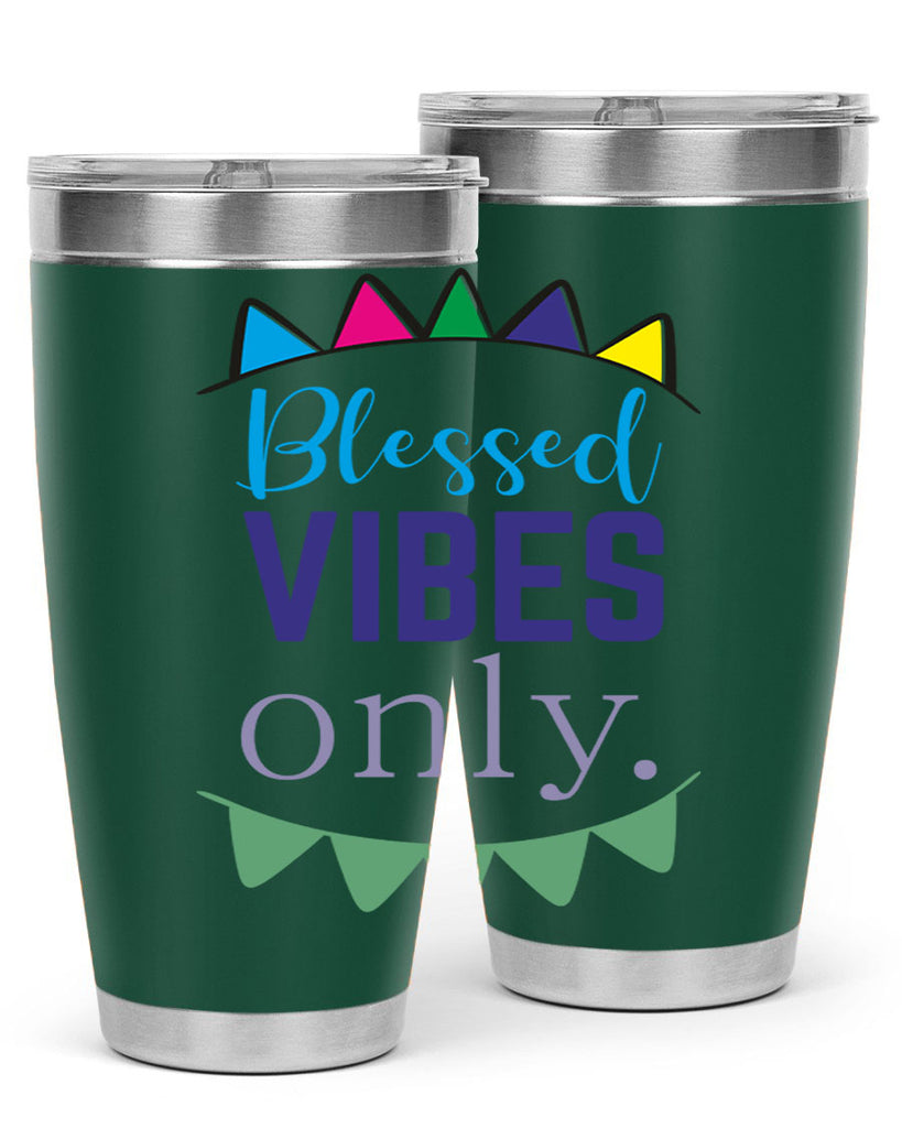 blessd vibes only- black words phrases- Cotton Tank
