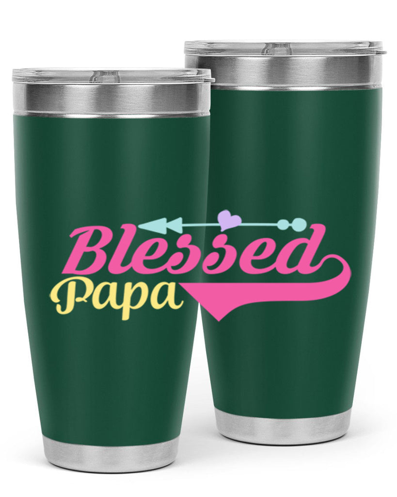 blessed papa 73#- grandpa - papa- Tumbler