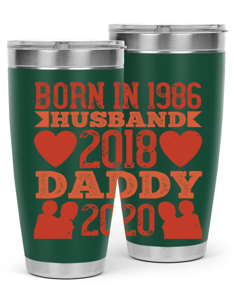 born in husband daddy 123#- fathers day- Tumbler