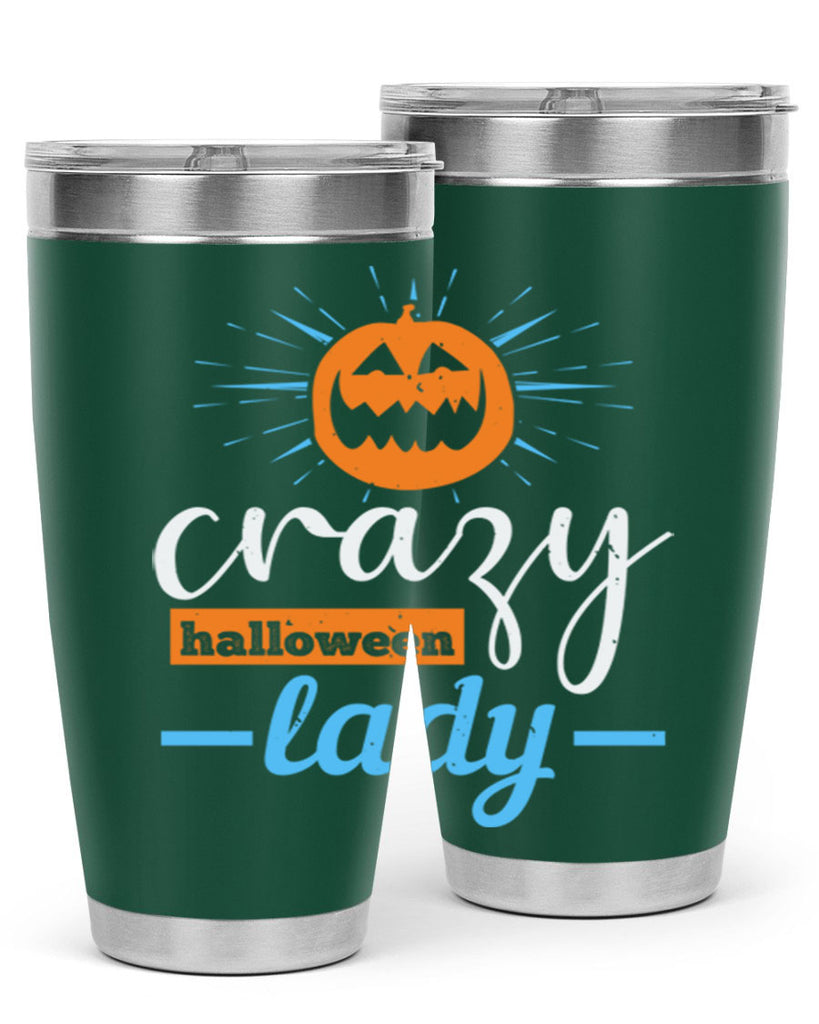 crazy halloween lady 118#- halloween- Tumbler