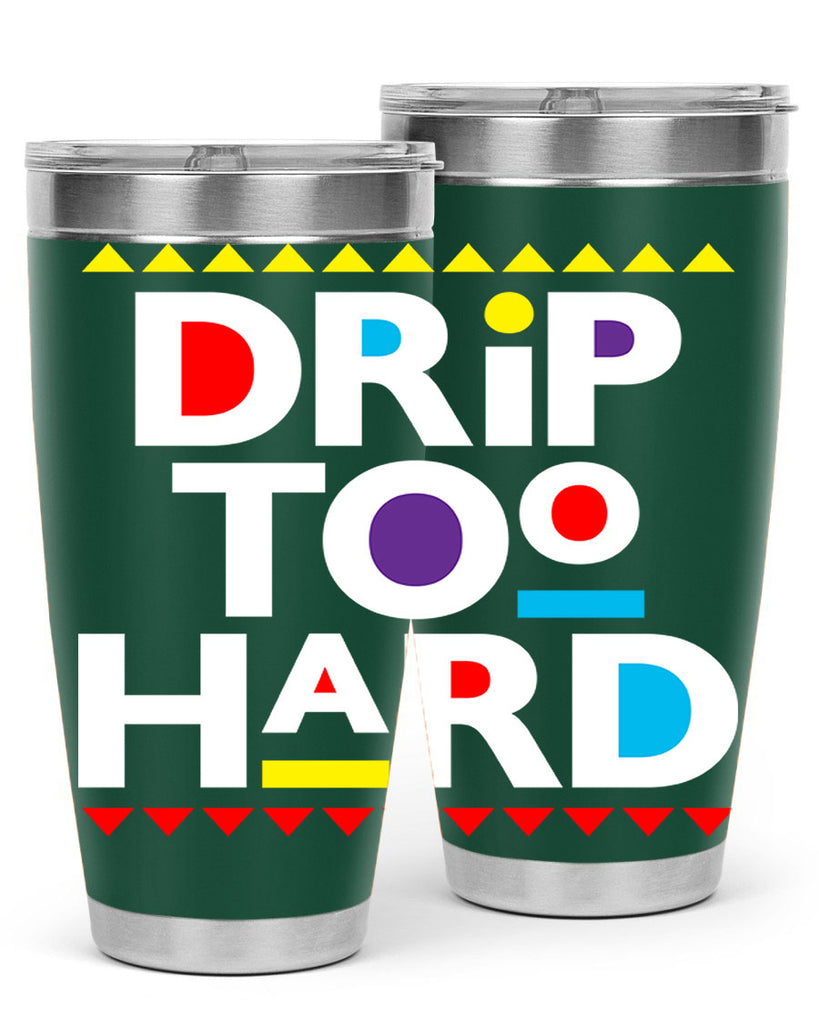 drip too hard 163#- black words phrases- Cotton Tank