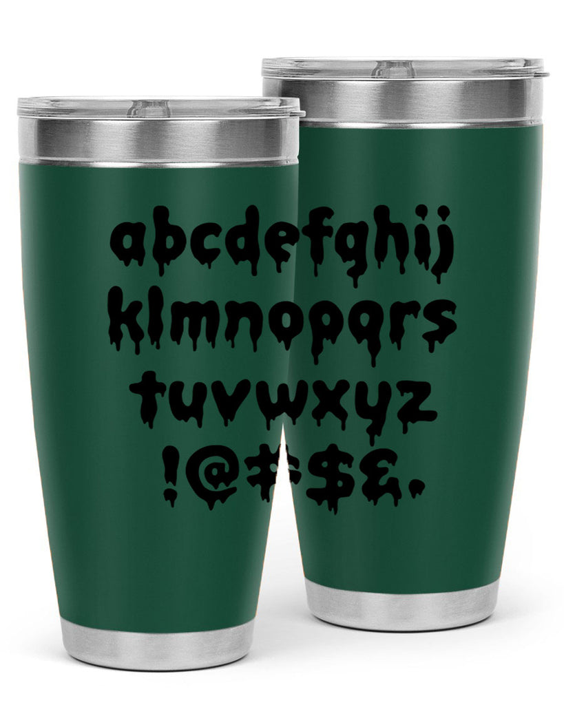 dripping lowercase 162#- black words phrases- Cotton Tank