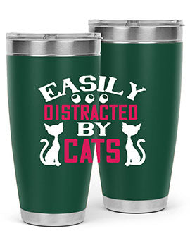 easily distracted by cats Style 46#- cat- Tumbler