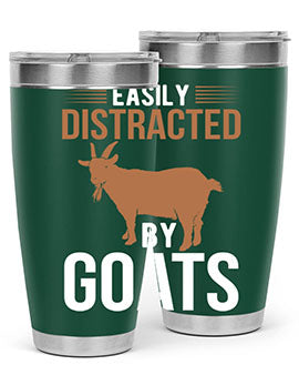 easily distracted by goats Style 5#- goat- Tumbler