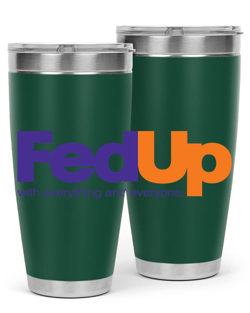 fed up 159#- black words phrases- Cotton Tank