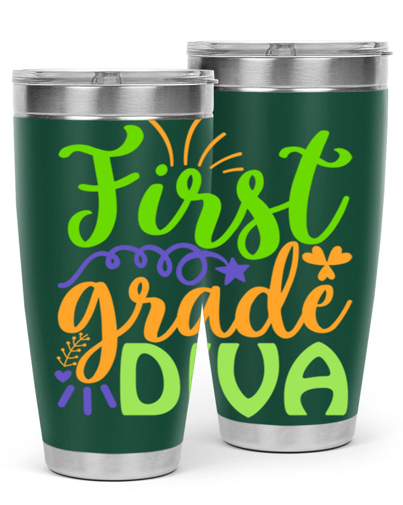 first grade diva 21#- mardi gras- Tumbler