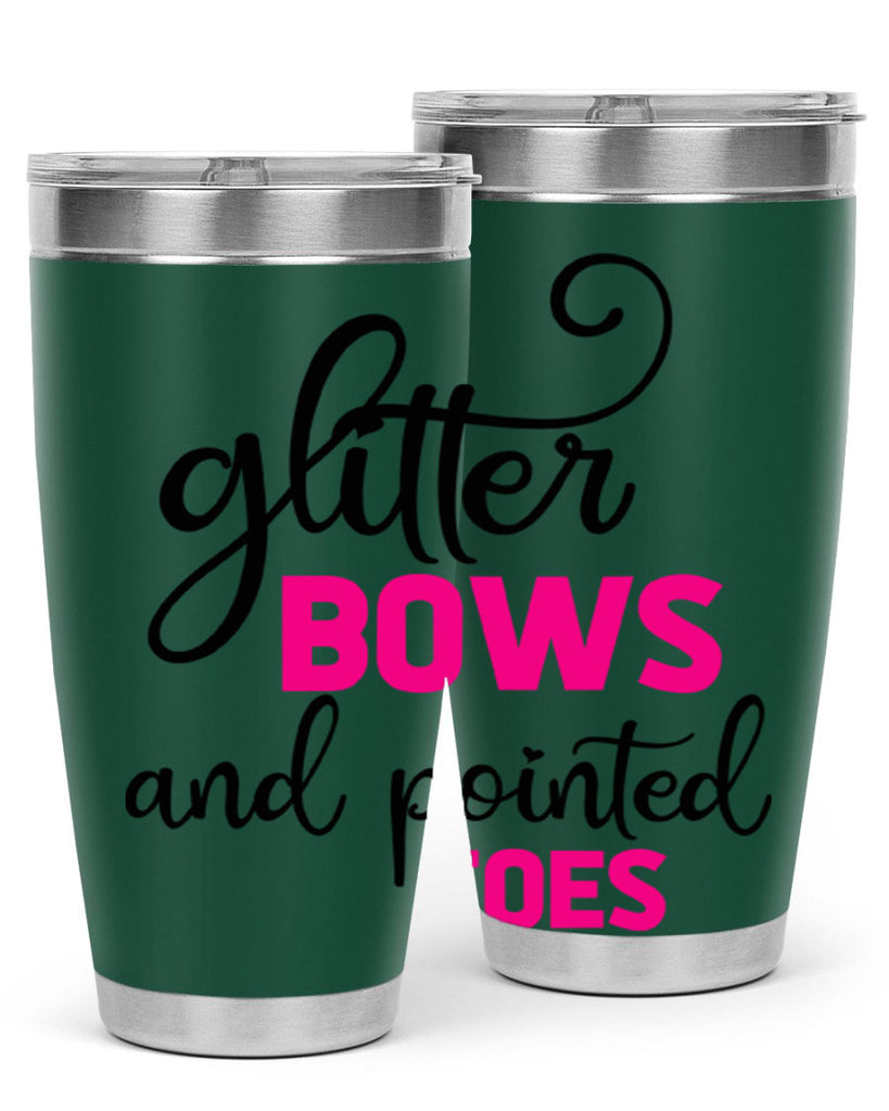 glitter bows and pointed toes 41#- ballet- Tumbler